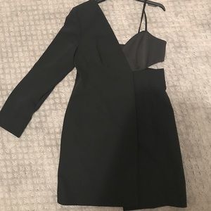 Top shop black one shoulder dress